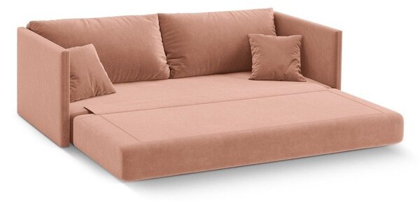 Розов кадифен сгъваем диван 209 cm Shannon – Cosmopolitan Design