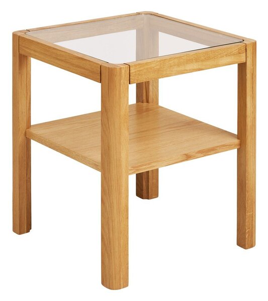 Странична масичка със стъклен плот 40x40 cm Lourmarin – House Nordic