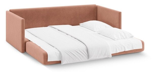 Розов кадифен сгъваем диван 209 cm Shannon – Cosmopolitan Design