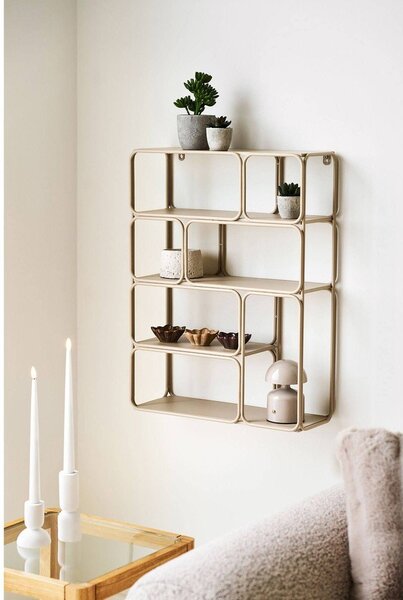 Бежов на няколко нива метален стенен рафт 48 cm Lanciano – House Nordic