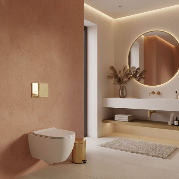 Бутон за тоалетна Rea HD K011A-Q и Slim 024N Gold