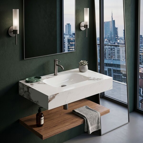 Стенна мивка REA Aresa Cold Jade 80