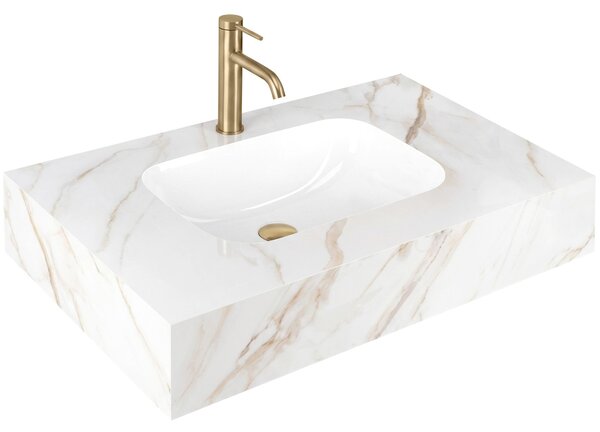 Стенна мивка REA Aresa Grey Gold 80