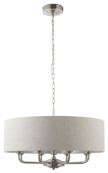 Endon 99152 - Пендел HIGHCLERE 8xE14/40W/230V сив/матов хром