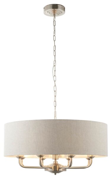 Endon 99152 - Пендел HIGHCLERE 8xE14/40W/230V сив/матов хром