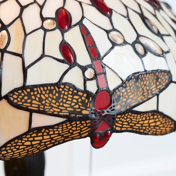 Endon 64085 - Настолна лампа Tiffany DRAGONFLY 2xE27/60W/230V, диаметър 41 cm