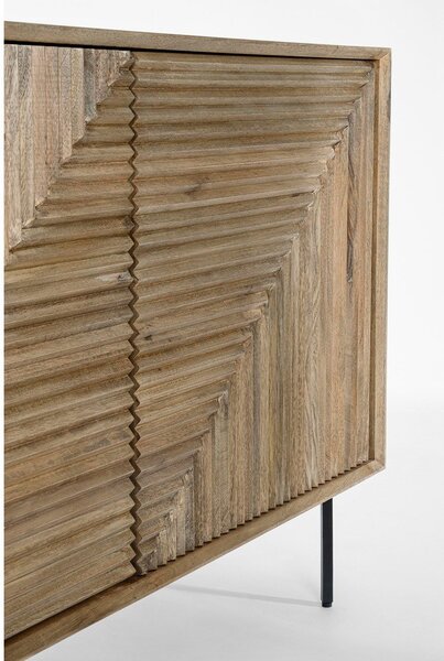 Скрин от масивно манго в естествен цвят 160x83x40 cm Darsey – Bizzotto