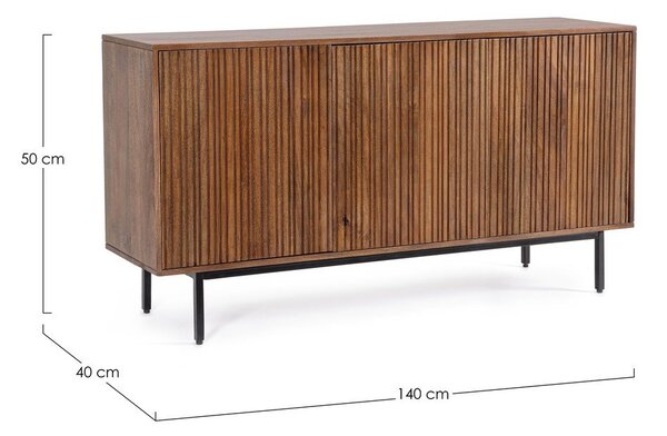 Скрин от масивно манго в естествен цвят 140x75x40 cm Tadita – Bizzotto