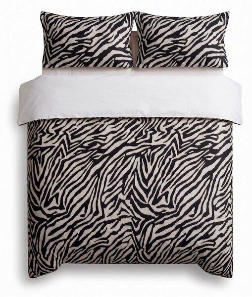 Черно единично спално бельо 200x140 cm Zebra – Mijolnir