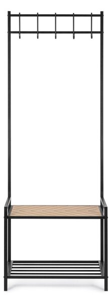 Черен/в естествен цвят метален комплект за коридор 64,5x180x37,5 cm Haldor – Yes Everyday