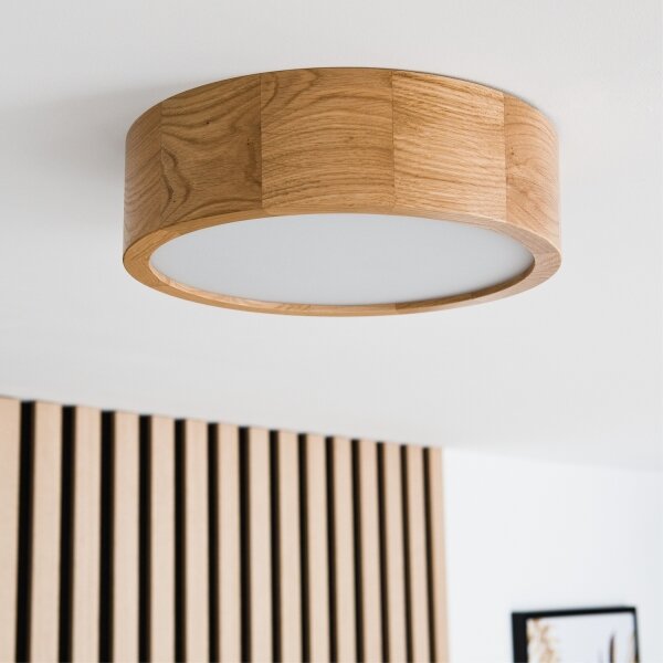 Потолен лампион OAK 1xE27/60W/230V дъб Ø 27,5 см