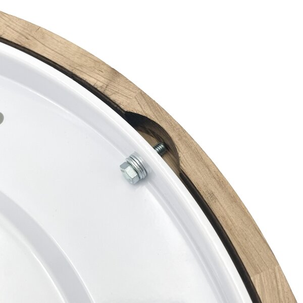 Плафон OAK SMOKY SLIM 3xE27/15W/230V Ø 47 см дъб/тъмно кафяв