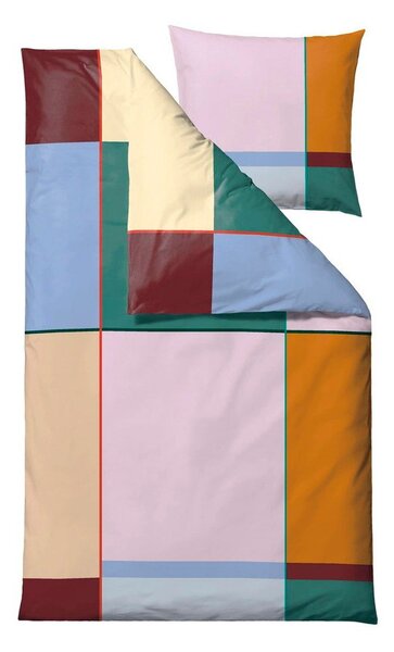Единично памучно спално бельо 140x200 cm Colour Block – Södahl