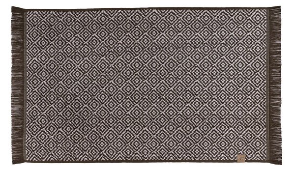 Тъмнокафяв текстилен килим за баня 50x80 cm Morocco – Mette Ditmer Denmark