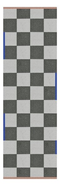 Тъмнозелена/кремава пътека подходяща за пране 77x242 cm Square – Mette Ditmer Denmark