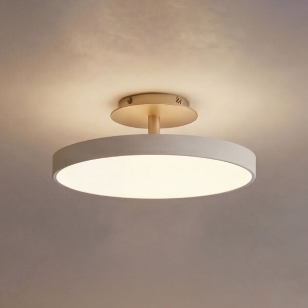 UMAGE LED плафон Asteria UP PLUS, перлено бял, Ø 31 cm CCT, Затъмняване, Бежов, Дневна/трапезария, Метал, Дизайн