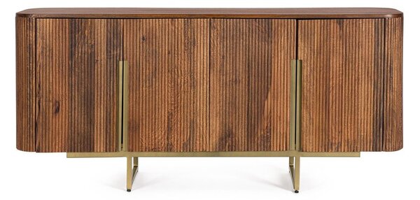 Скрин от масивно манго в златист цвят/в естествен цвят 160x75x40 cm Vilas – Bizzotto
