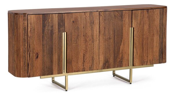 Скрин от масивно манго в златист цвят/в естествен цвят 160x75x40 cm Vilas – Bizzotto