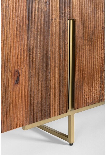 Скрин от масивно манго в златист цвят/в естествен цвят 160x75x40 cm Vilas – Bizzotto
