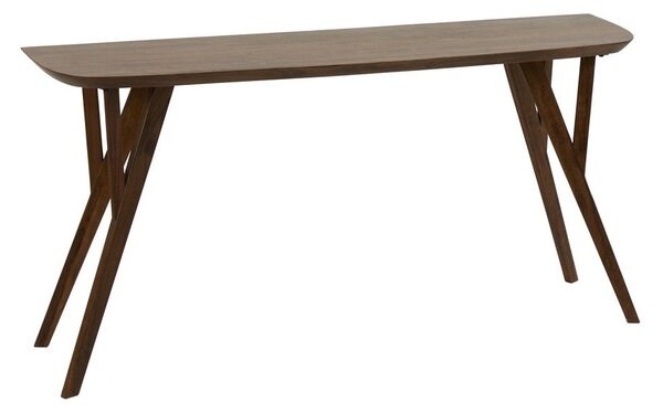 Конзолна маса от масивна акация в тъмно естествен цвят 44x160 cm Quenza – Light & Living