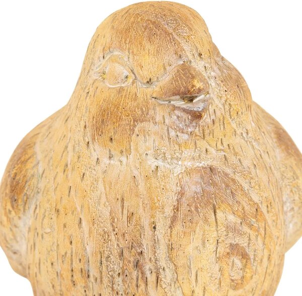Декоративна фигура atmosphera Birdy, Смола, Бежов, 14 cm