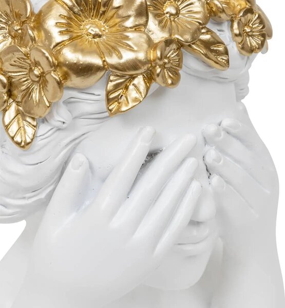 Декоративна фигура atmosphera Wild Romance, Смола, Бял, 22 cm