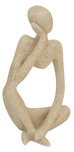 Декоративна фигура atmosphera Aby, Смола, Бежов, 12 cm, 3 бр