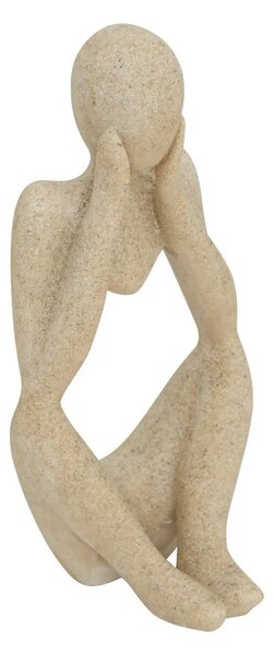 Декоративна фигура atmosphera Aby, Смола, Бежов, 12 cm, 3 бр