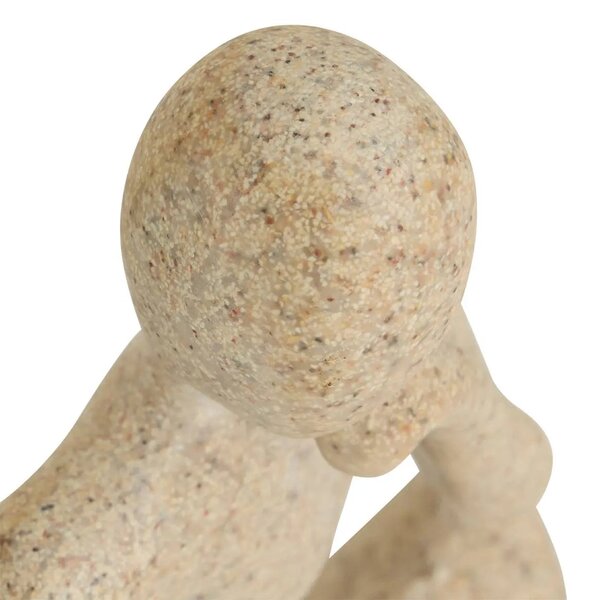Декоративна фигура atmosphera Aby, Смола, Бежов, 12 cm, 3 бр