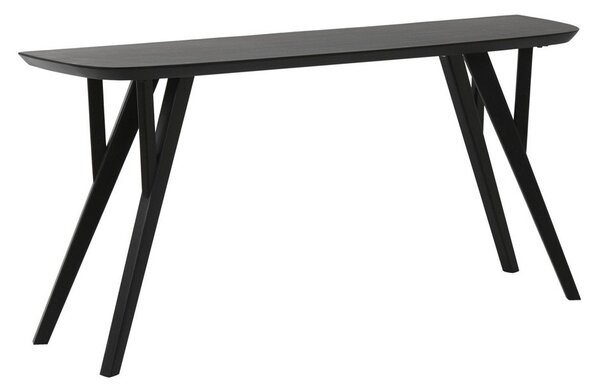 Матово черно конзолна маса от масивна акация 44x160 cm Quenza – Light & Living