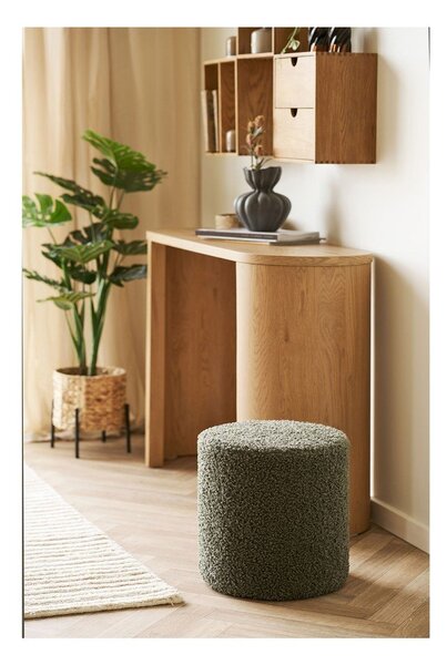 Зелена табуретка от прежда с примки от букле Ejby – House Nordic