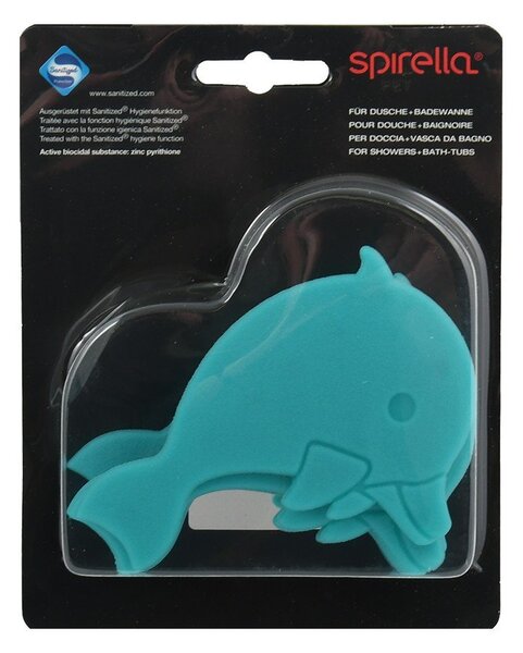 Детска противоплъзгаща подложка за вана 12x8 cm Dauphins – Spirella