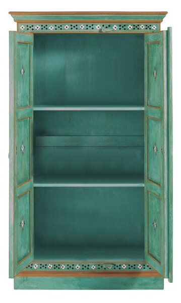 Зелено шкафче от масивно манго 87x152x38 cm Prem – Støraa