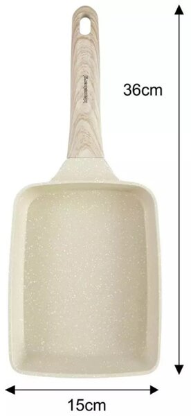 Тиган Klausberg KB 7815, Правоъгълен, 15см, Мраморно покритие, Индукция, Бежов