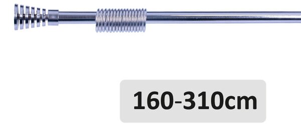 Телескопичен корниз - сребрист, различни размери