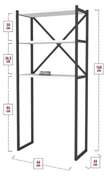 Шкаф за пералня Metal Bathroom Organizer