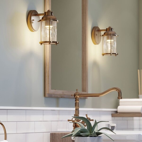 Quintiesse QN-ASHLANDBAY1-NBR-BATH-Външна стенна лампа ASHLAND BAY 1xE27/60W/230V IP44