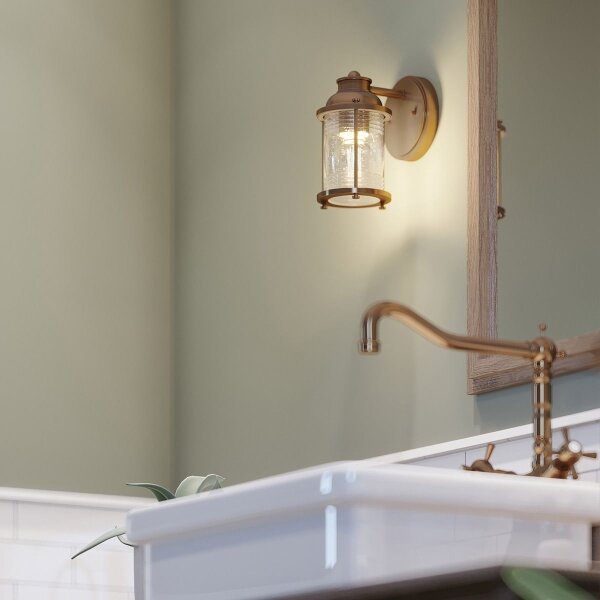 Quintiesse QN-ASHLANDBAY1-NBR-BATH-Външна стенна лампа ASHLAND BAY 1xE27/60W/230V IP44