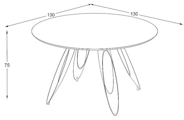 Трапезна маса Orbit - Ø130 cm