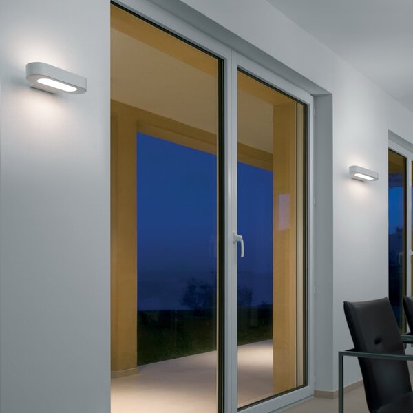 Artemide Дизайнерска стенна лампа Talo R7s 21 cm бяла, Затъмняване, Бял, Коридор, Метал, Дизайн
