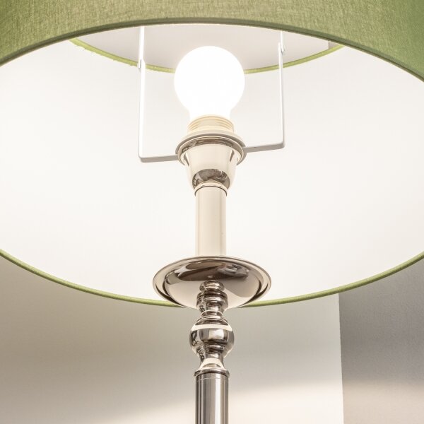 Brilagi - LED подова лампа CERIA 1xE27/60W/230V Ø 45 cm лъскав хром/зелен