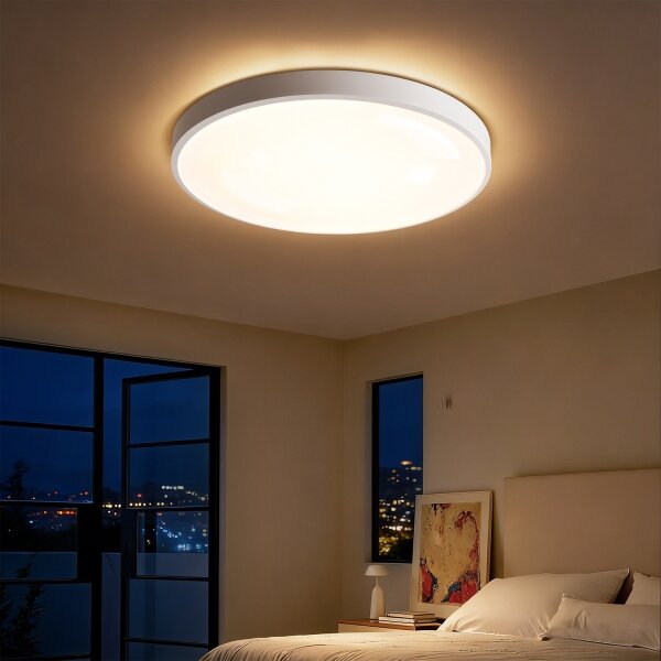 Brilagi - димируемо LED осветително тяло GLASS POOL DOUBLE LED/60W/230V 50 см, бяло + дистанционно управление