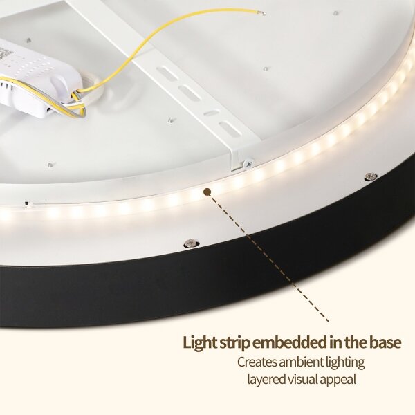 Brilagi - Димируемо LED осветително тяло GLASS POOL DOUBLE LED/80W/230V 60 см черно + дистанционно управление