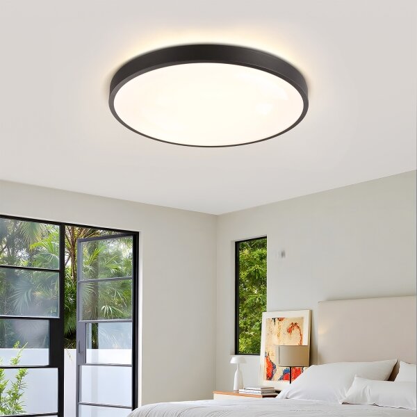 Brilagi - LED димируемо осветително тяло GLASS POOL DOUBLE LED/60W/230V 50 cm черно + дистанционно управление