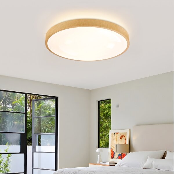 Brilagi-LED димируемо осветително тяло GLASS POOL DOUBLE LED/60W/230V 50 cm дървен декор +ДУ