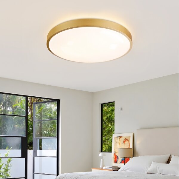 Brilagi - LED димируемо осветително тяло GLASS POOL DOUBLE LED/60W/230V 50 cm златно + дистанционно управление