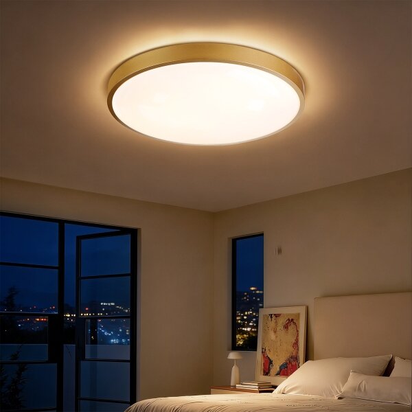 Brilagi - LED димируемо осветително тяло GLASS POOL DOUBLE LED/60W/230V 50 cm златно + дистанционно управление