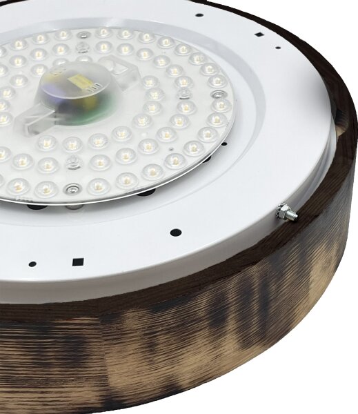 Brilagi - LED таванно осветително тяло CARVALHO SMOKEY LED/36W/230V, цвят дъб, диаметър 37,5 см