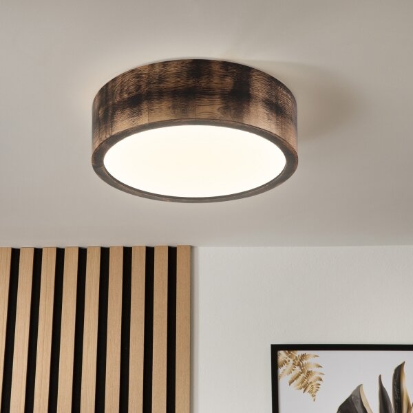 Brilagi - LED таванно осветително тяло CARVALHO SMOKEY LED/20W/230V, дъб, Ø 27,5 см