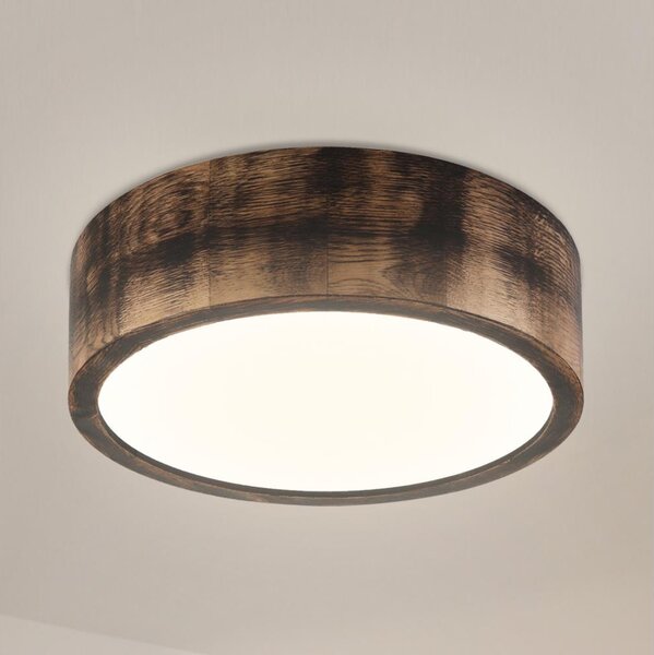 Brilagi - LED таванно осветително тяло CARVALHO SMOKEY LED/20W/230V, дъб, Ø 27,5 см